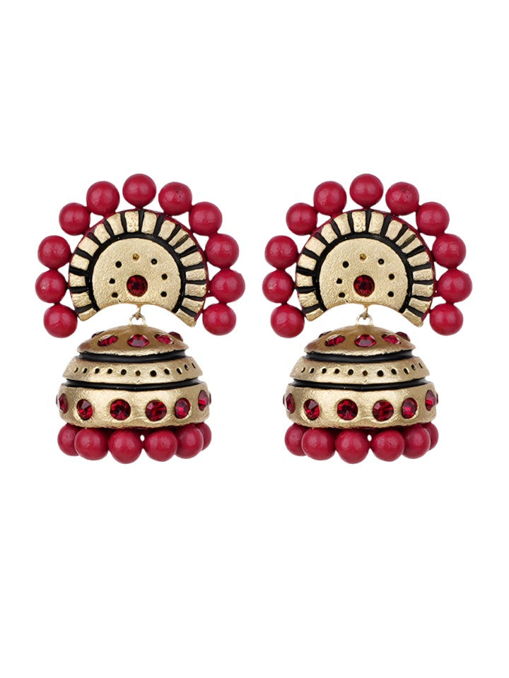 Terracotta-Red-Jhumki 