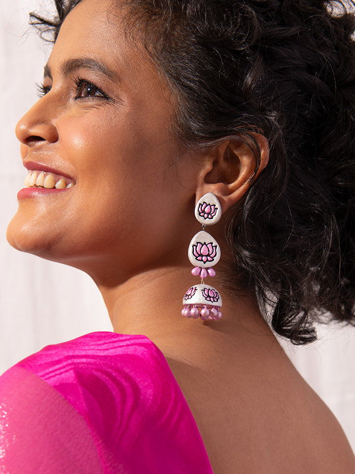 Silver Trail Jhumka