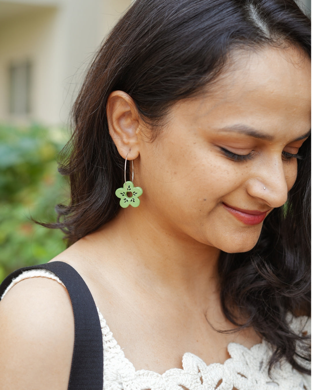 Daisy Hoop Earrings