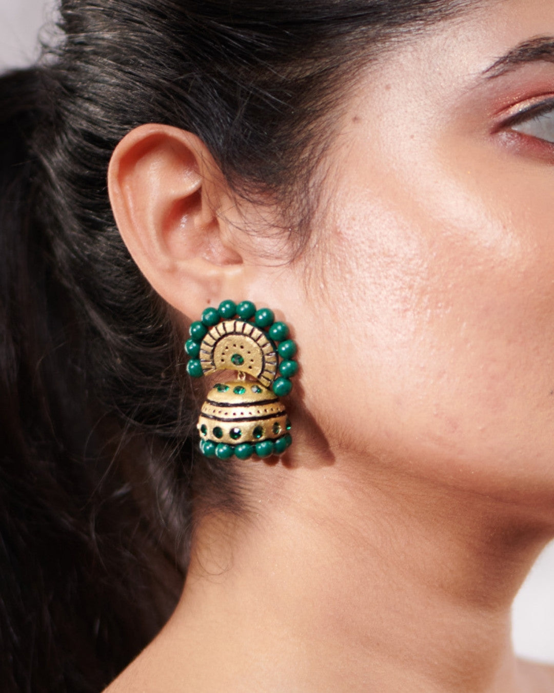 Green-Terracotta-Earrings