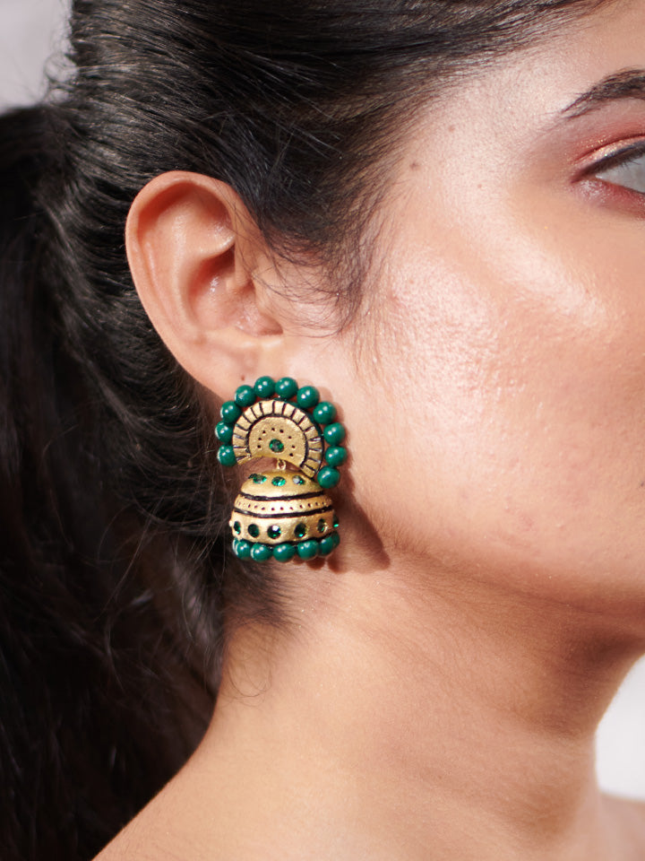 Green-Terracotta-Earrings