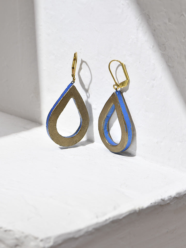 Terracotta-Blue-Statement-Hanging-Earrings