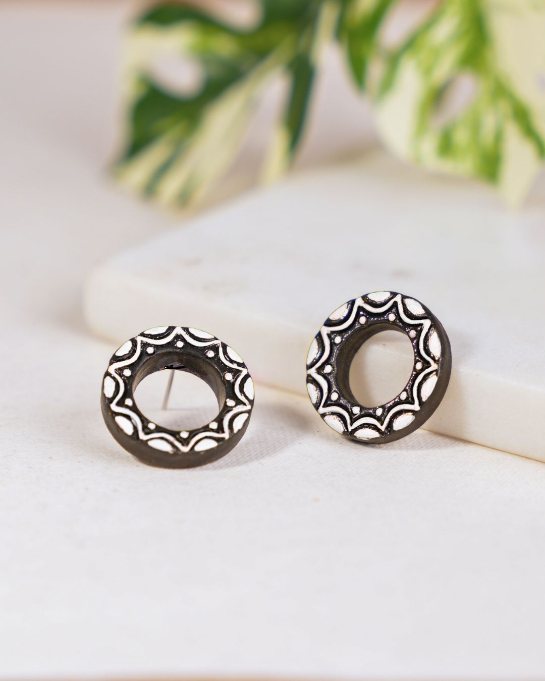Clay-stud-earrings