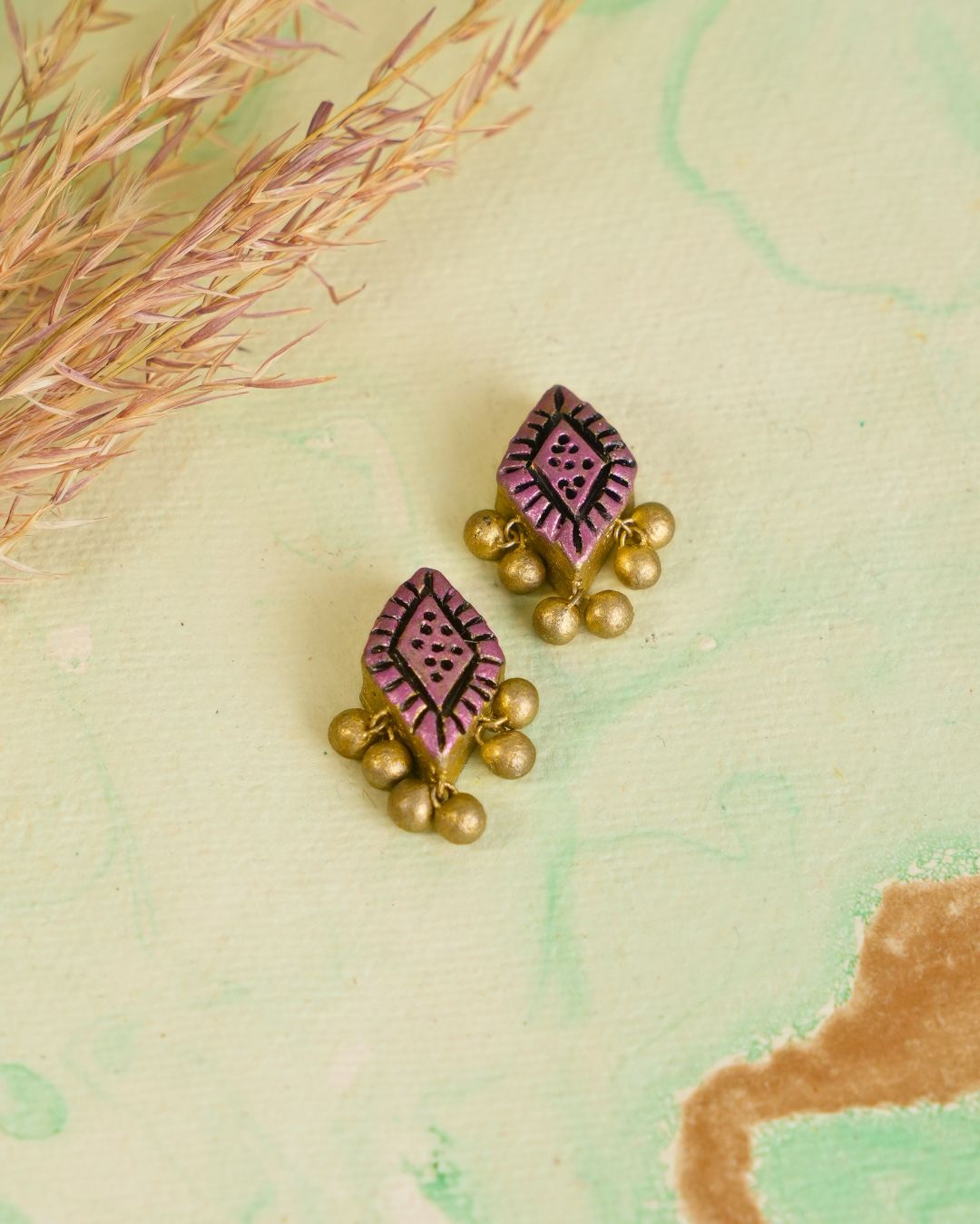 Pink-terracotta-earrings