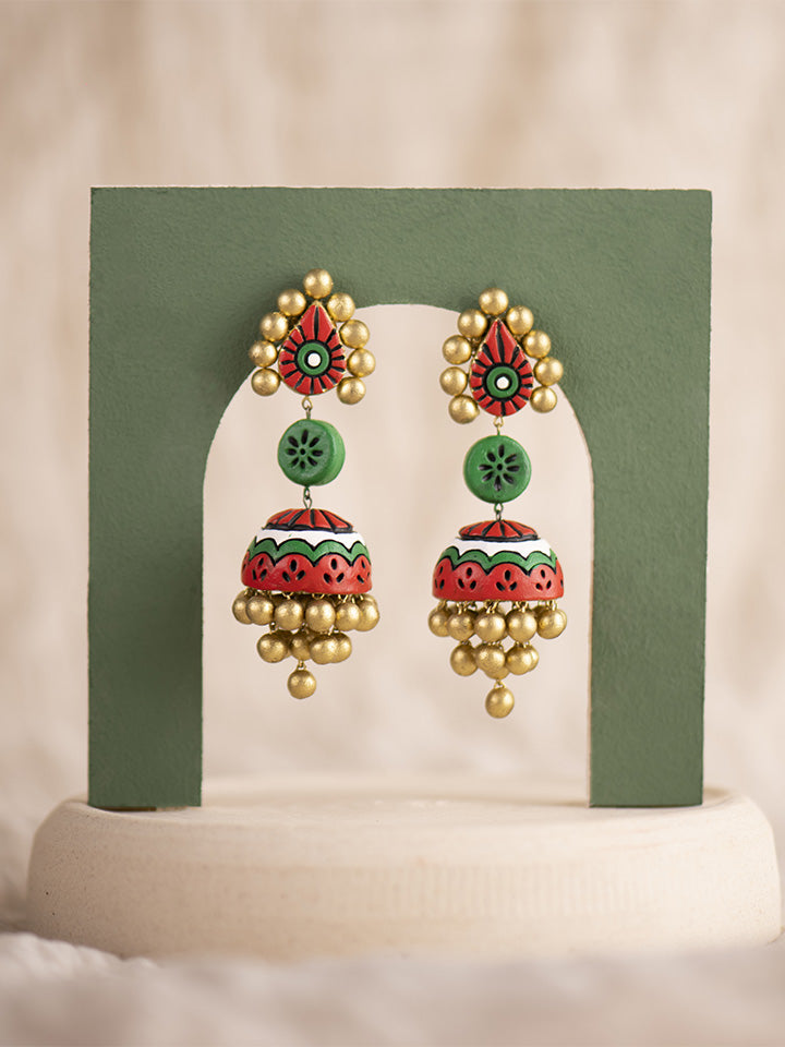 Terracotta-Jhumka-Earrings