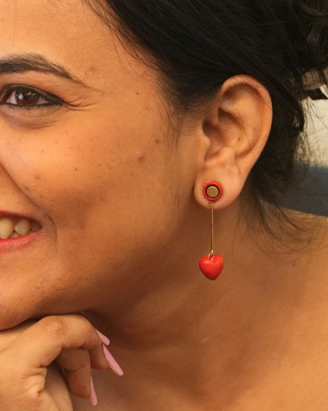 Hanging Heart Earrings