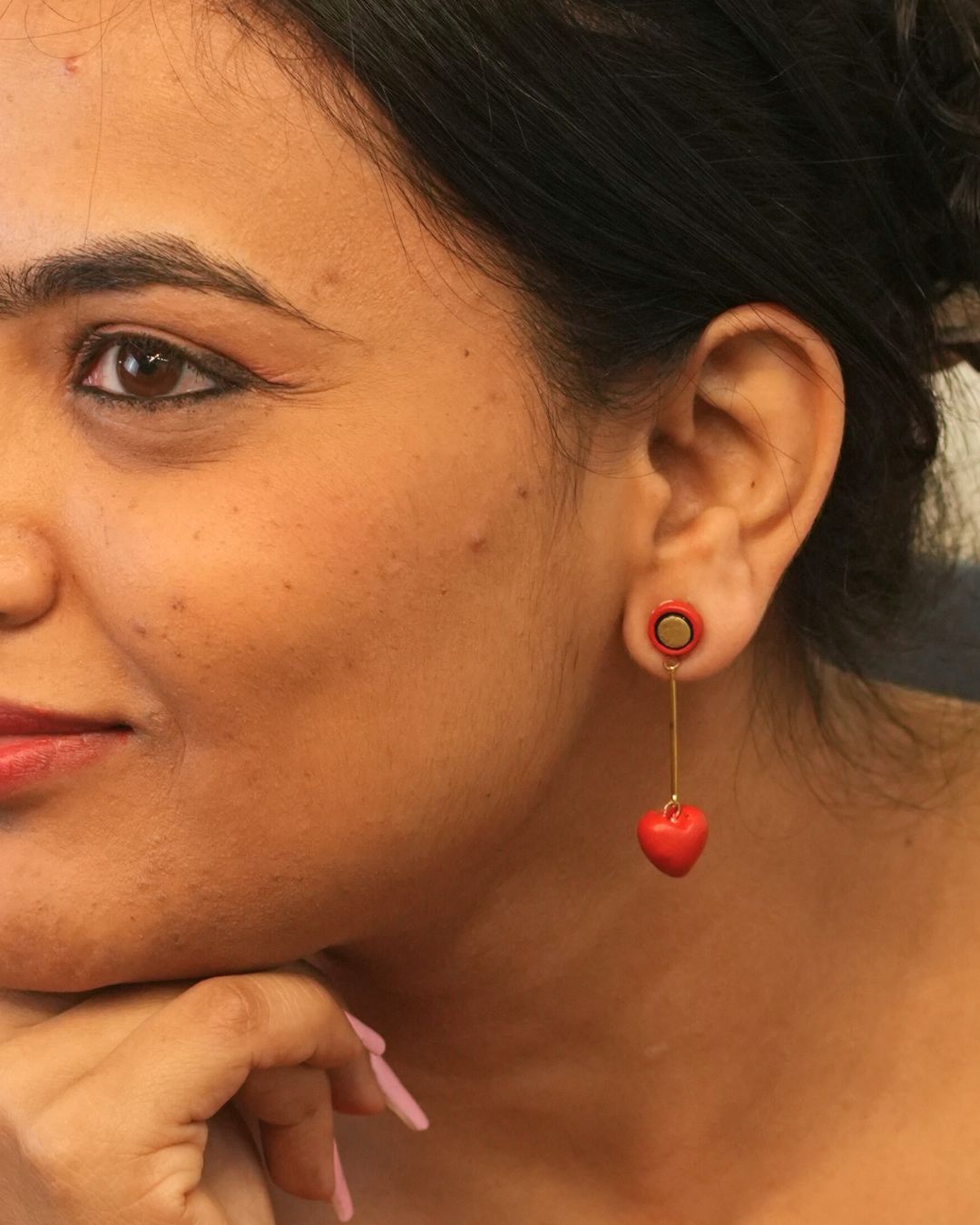 Hanging Heart Earrings