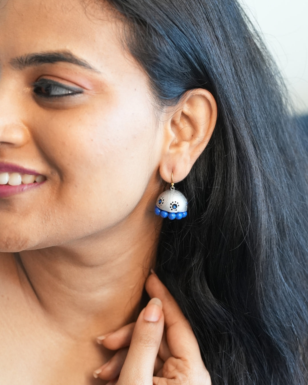 Classic Silver Dome Jhumka