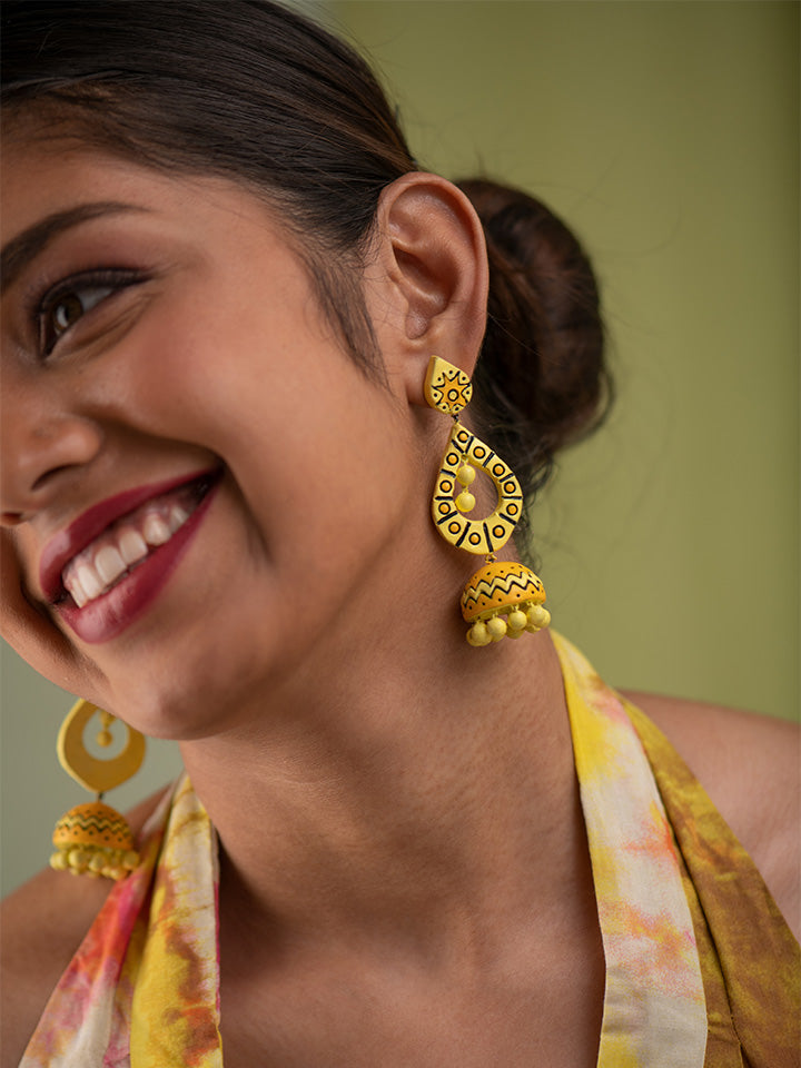 Yellow-Jhumka