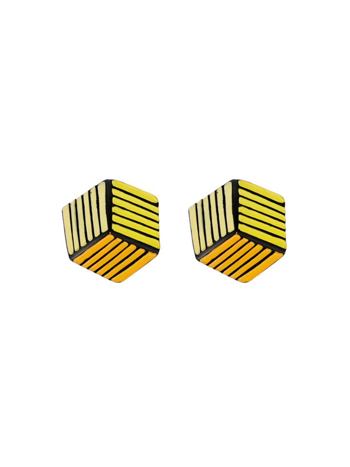 Yellow-Contemporary-Minimal-Studs