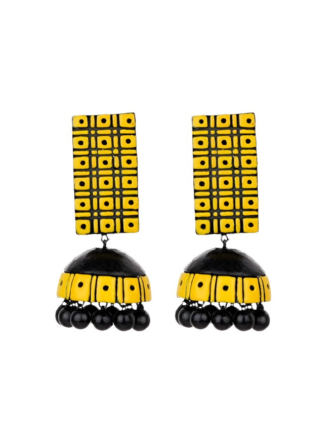 Yellow-Terracotta-Earrings