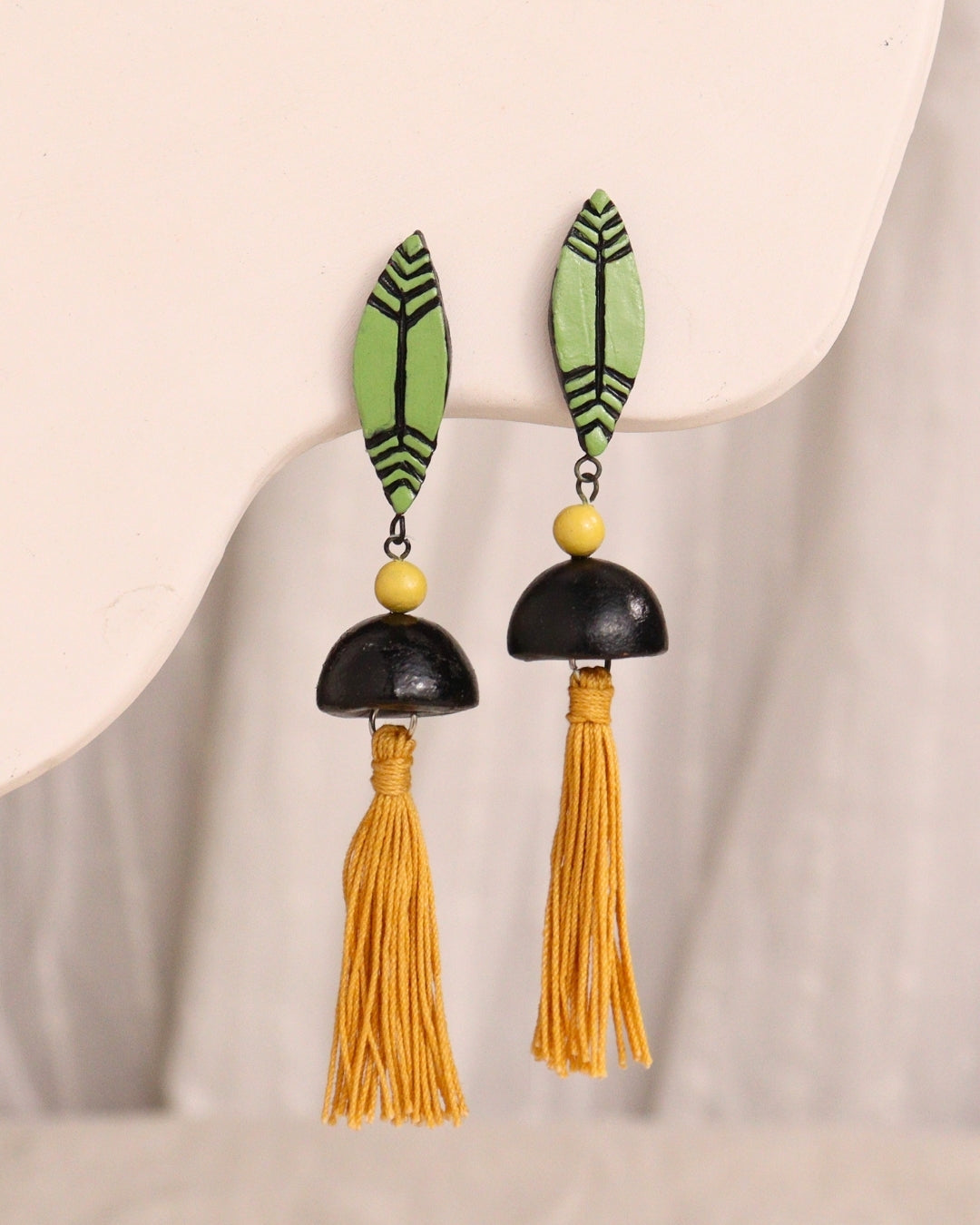yellow-tassel-earrings