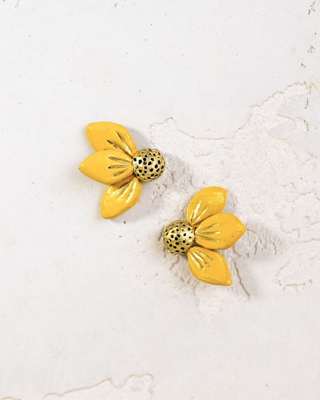 Yellow-studs-earrings