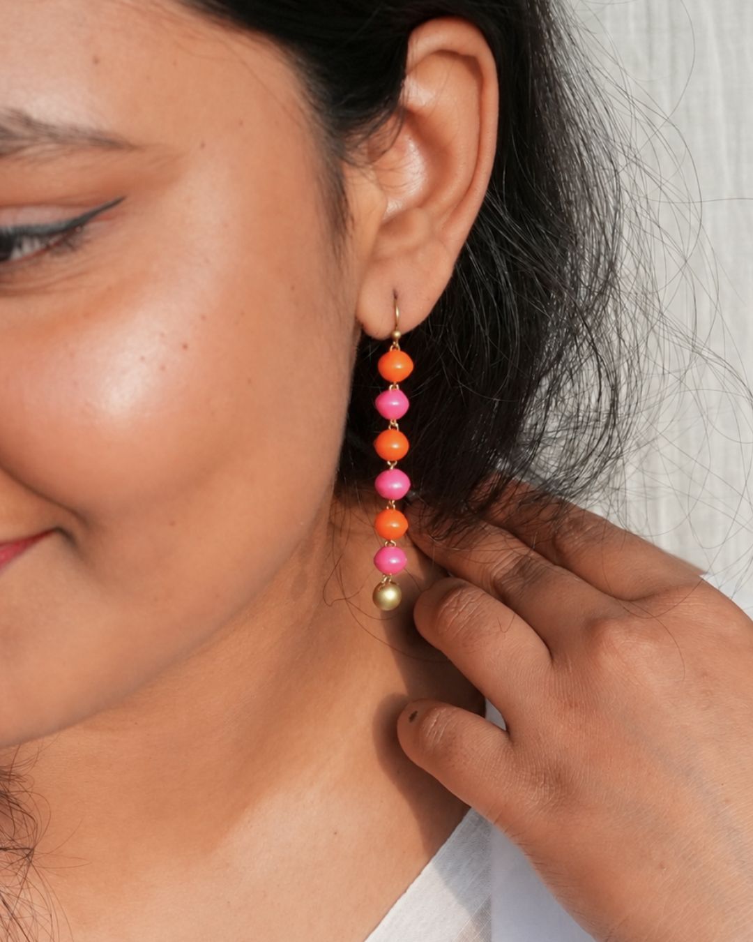 pink-orange-earrings