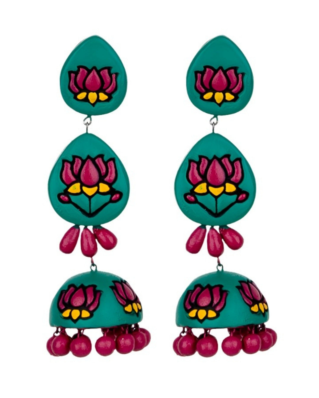 Green-Traditional-Jhumka-Earrings