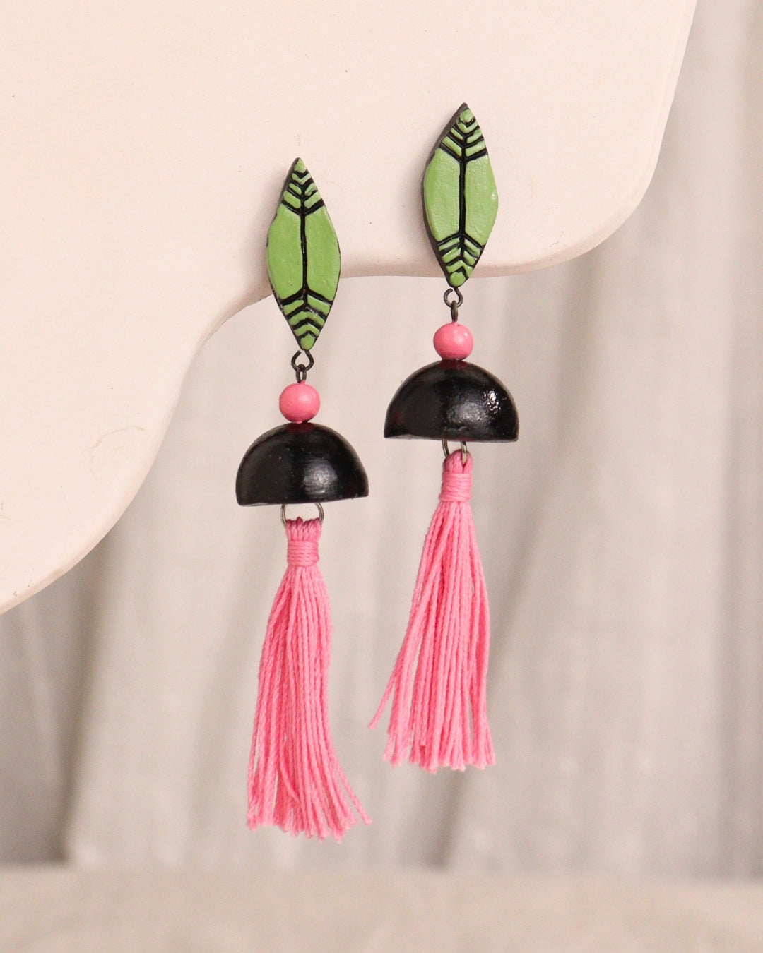 pink-tassel-earrings-women