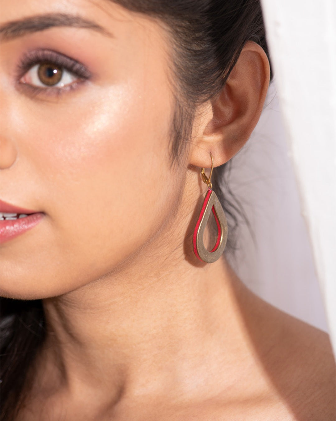 red-hoop-earrings