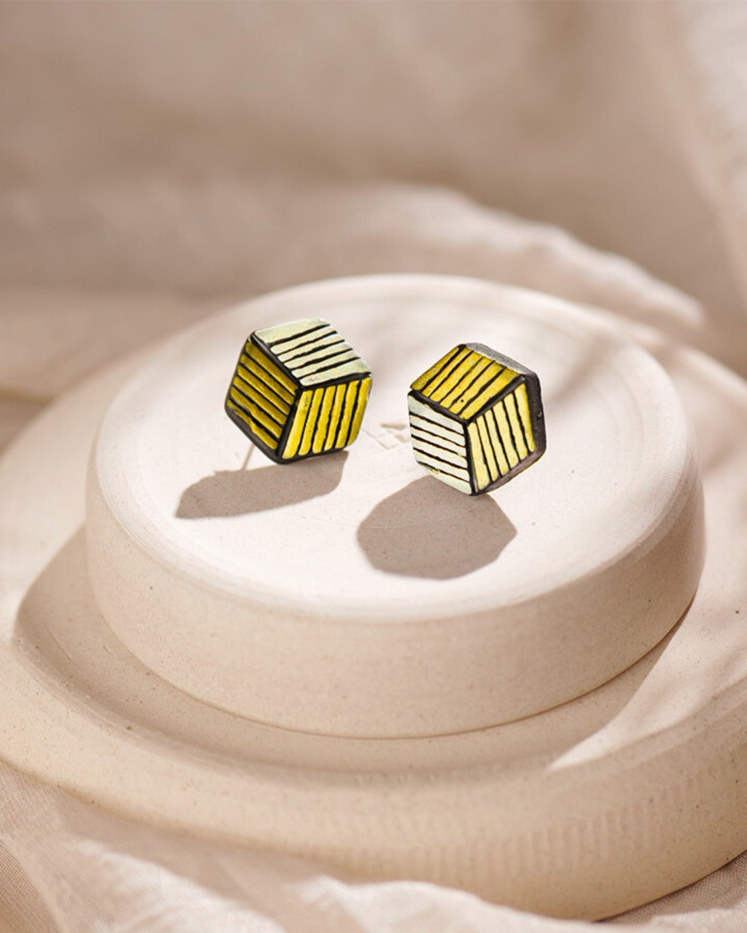 yellow-stud-earrings