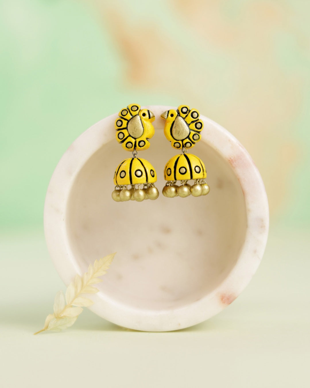 yellow-jhumka