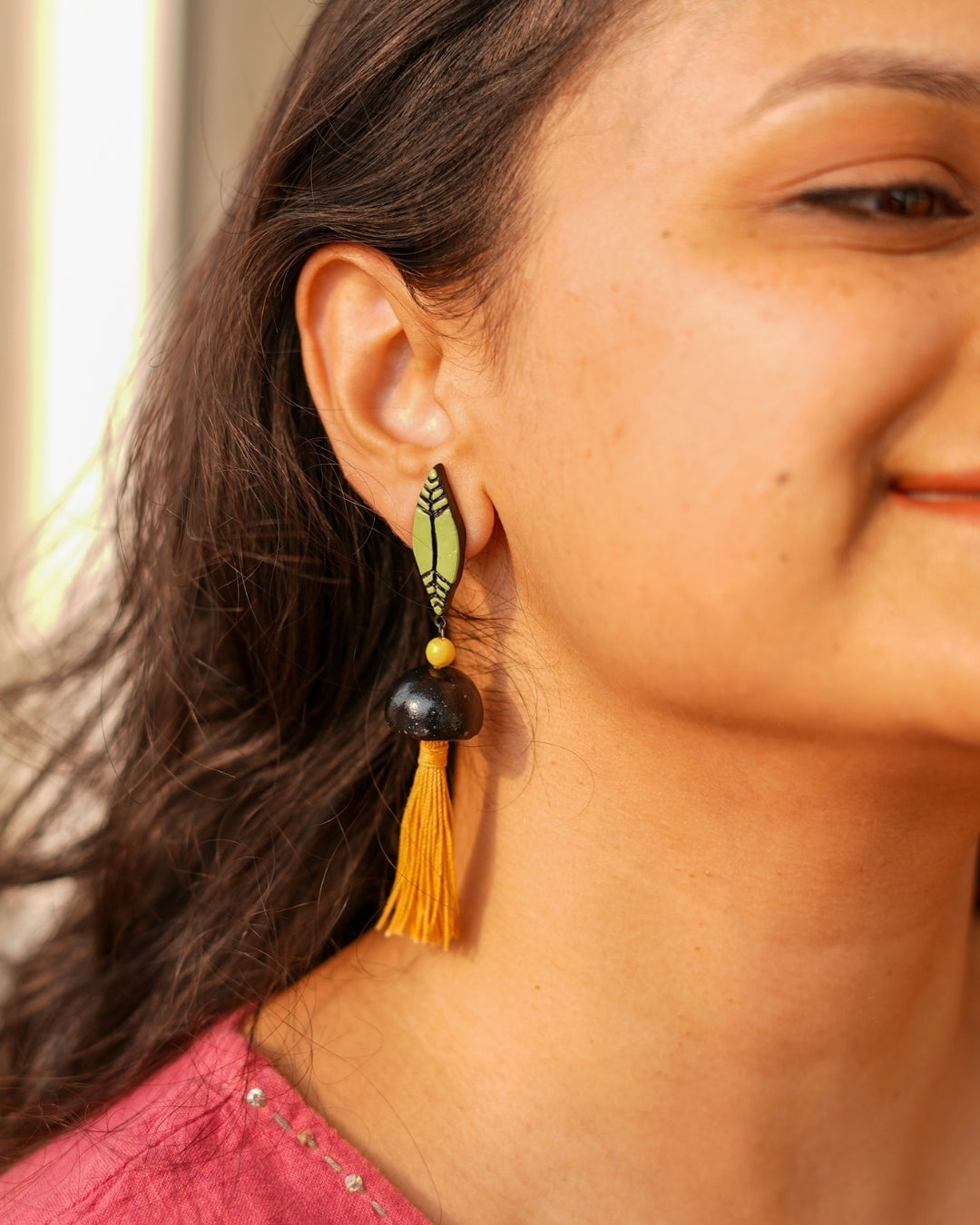 yellow-tassel-earrings-women